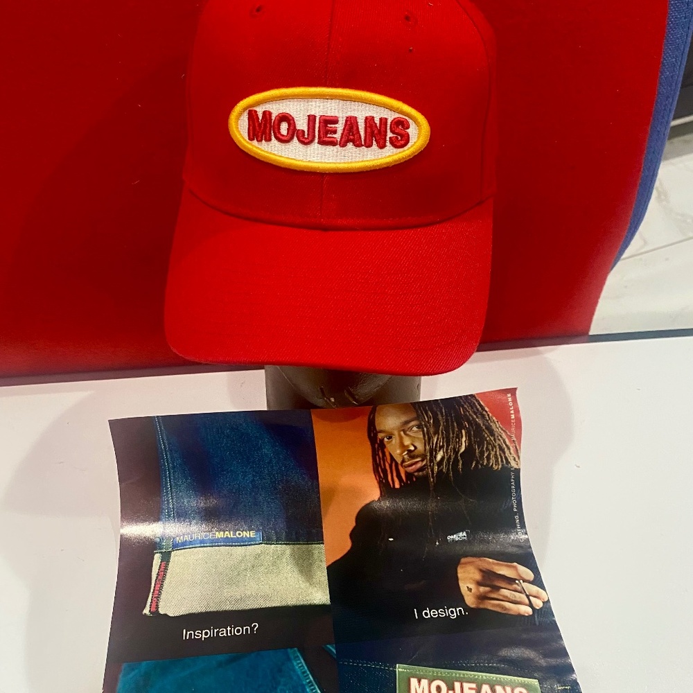 MOJEANS Signature Vintage Caps Red/orange Sz S-M
